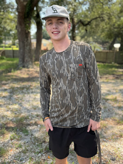 Marsh Wear Apparel Buxton Men's Mossy Oak L/S Performance Shirt