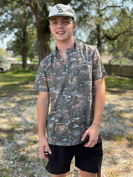 Marsh Wear Apparel Men's Hagood Woven S/S Button Down Shirt