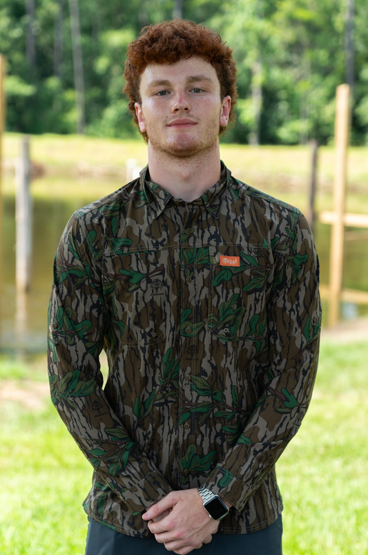 Marsh Wear Apparel Lenwood Mossy Oak L/S Button Down Shirt