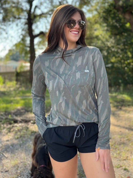 Marsh Wear Apparel Women's Buxton Hagood Hood Knitted L/S Shirt