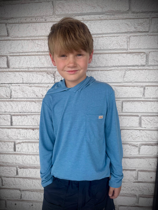 Marsh Wear Apparel Youth Buxton Hood Performance L/S Shirt
