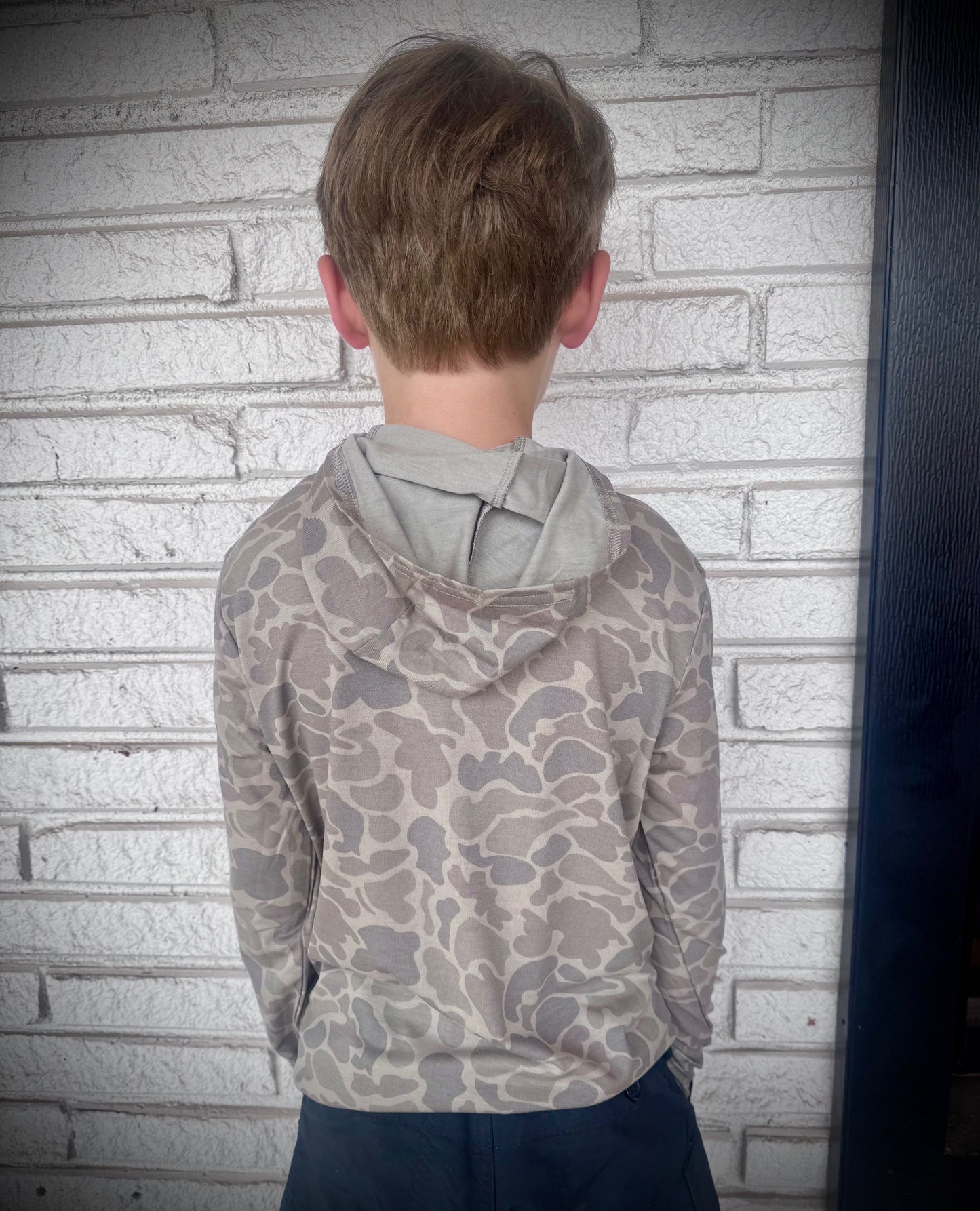Marsh Wear Apparel Youth Buxton Hagood Hooded Knitted Perf L/S Shirt
