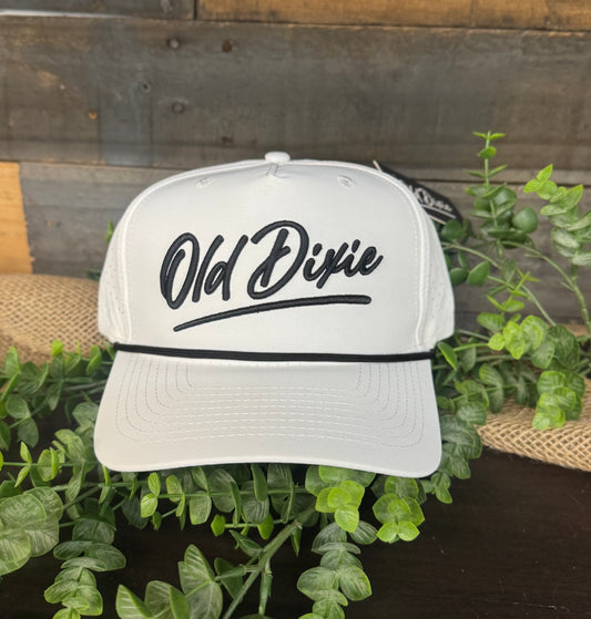Old Dixie Embroidered Logo Performance Rope Snapback Hat