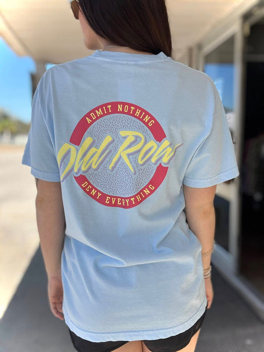 Old Row Outdoors Women's Circle Logo Hydrangea w Pink S/S TEE Shirt