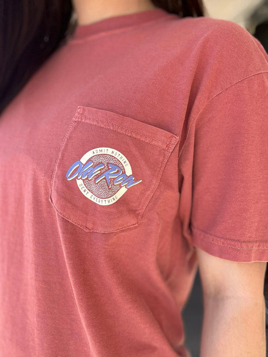 Old Row Outdoors Circle Logo Cumin w Cream Pocket S/S TEE Shirt