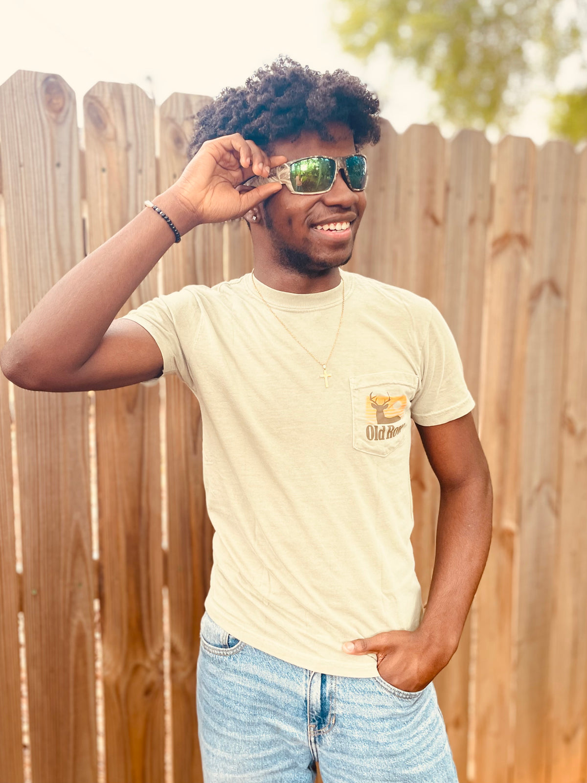 Old Row Outdoors The Smoking Buck Pocket S/S TEE Shirt