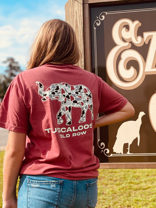 Old Row Outdoors Tuscaloosa Camo Elephant Pocket S/S TEE Shirt