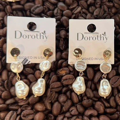 Pearl Link Drop Earrings