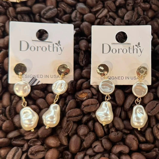 Pearl Link Drop Earrings