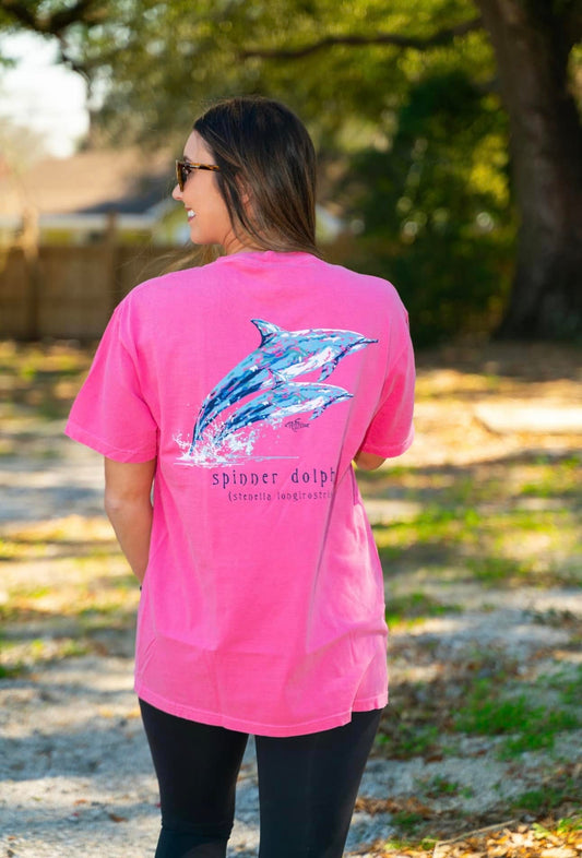 PHINS Apparel Women's Spinner Dolphin Non Pocket S/S TEE Shirt