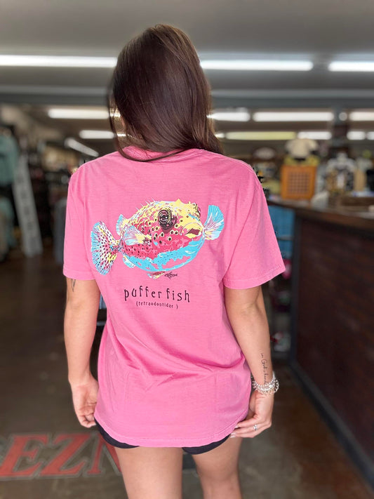 PHINS Apparel Women's Pufferfish Non Pocket S/S TEE Shirt