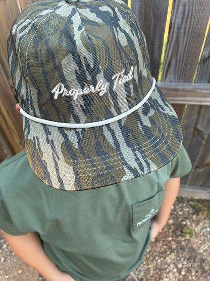 Properly Tied Youth Boys Sportsman Rope Snapback Hat