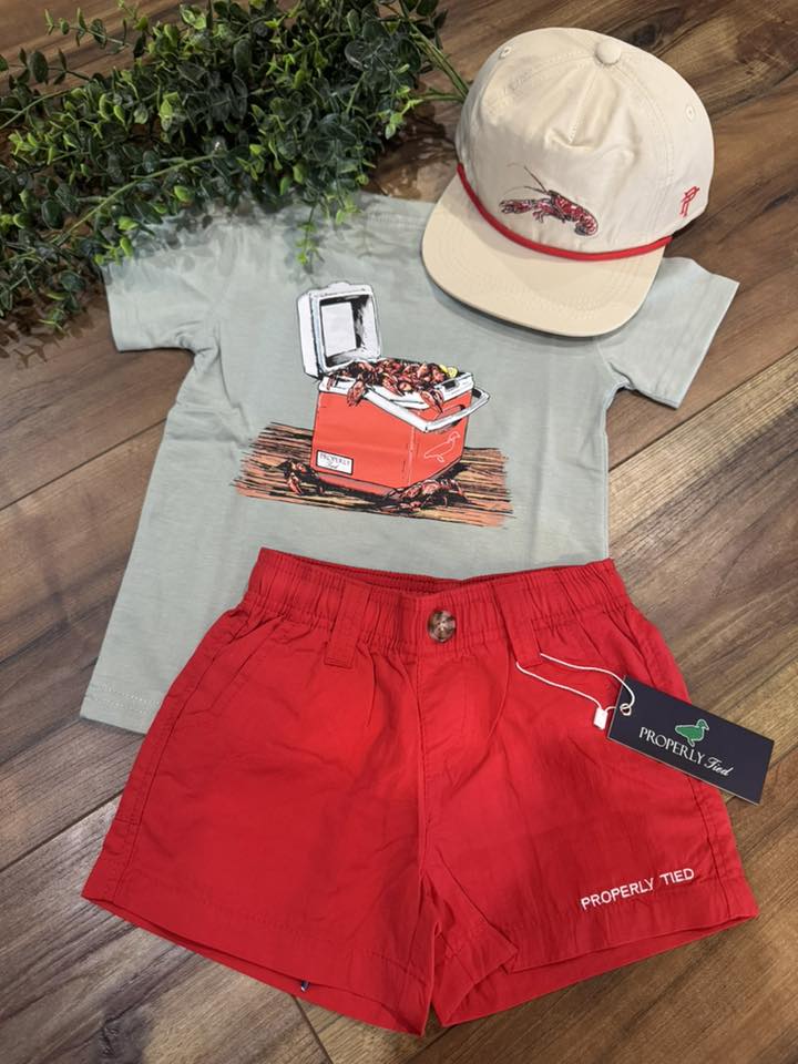 Properly Tied Youth Crawfish Cooler S/S TEE Shirt