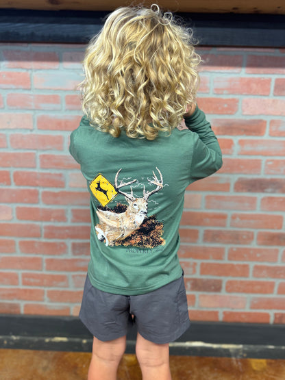 Properly Tied Youth Boys Deer Crossing L/S TEE Shirt