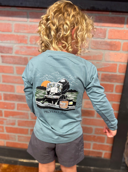 Properly Tied Youth Boys Gone Fishin L/S TEE Shirt