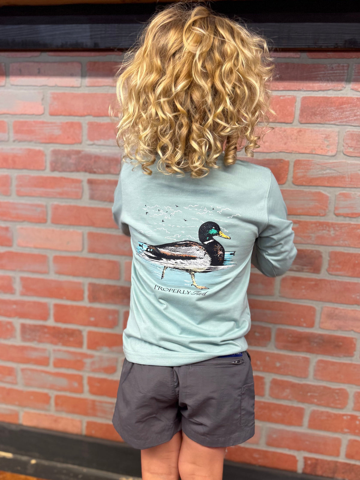 Properly Tied Youth Boys Swimming Mallard L/S TEE Shirt