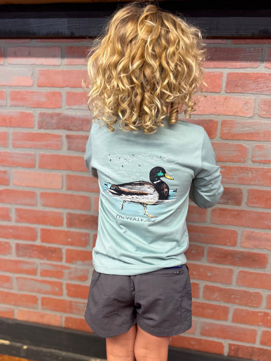 Properly Tied Youth Boys Swimming Mallard L/S TEE Shirt