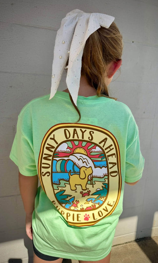 Puppie Love Youth Girls Sunny Days Pup S/S TEE Shirt