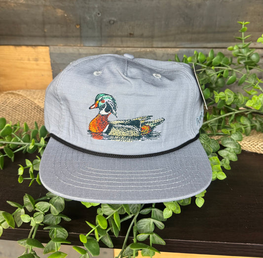 Roost Waterfowl Embroidered Wood Duck Rope Snapback Hat