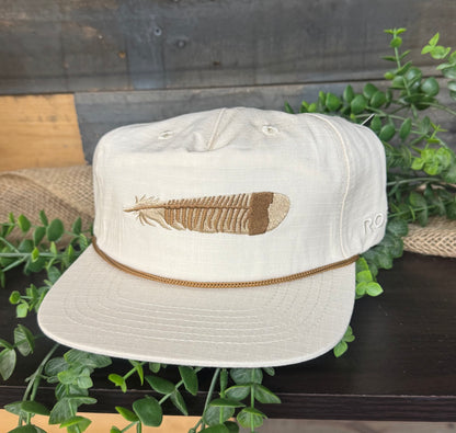 Roost Waterfowl Roost Turkey Feather Rope Snapback Hat