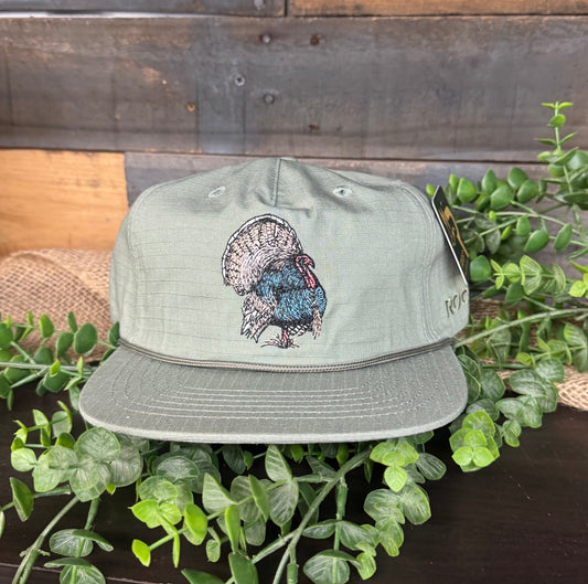 Roost Waterfowl Roost Turkey Embroidered Rope Snapback Hat