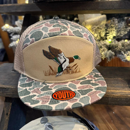 Roost Waterfowl Roost 3D Full Color Duck Embroidered Logo 7 Panel Snapback Hat