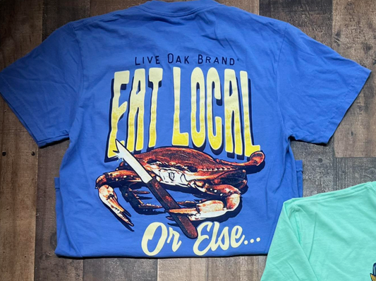 Live Oak Brand Eat Local Crab S/S TEE Shirt