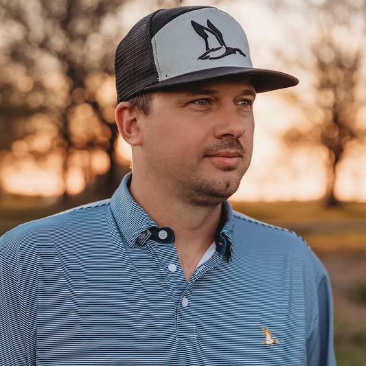 Roost Waterfowl Roost 3D Puff Duck Logo Embroidered 7 Panel Snapback Hat
