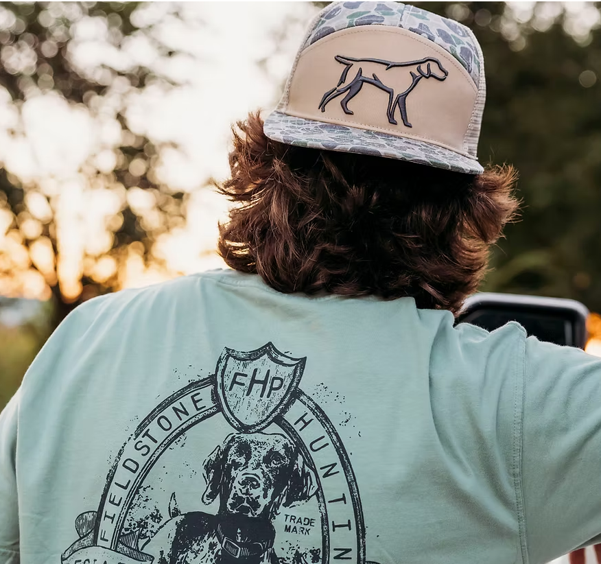 Fieldstone Outdoors 3D Puff Dog Logo 7 Panel Snapback Hat