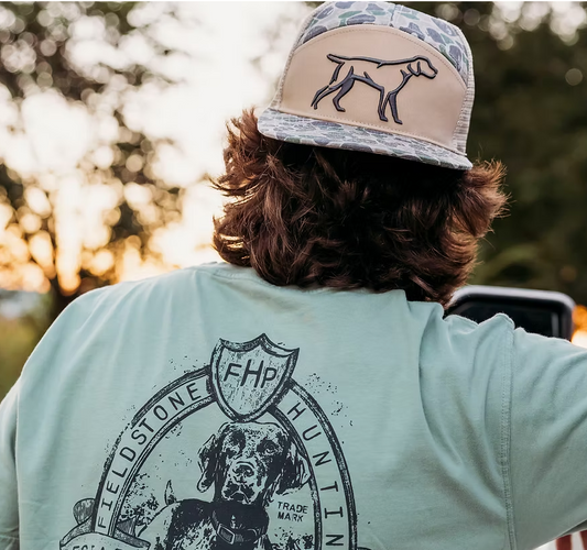 Fieldstone Outdoors 3D Puff Dog Logo 7 Panel Snapback Hat