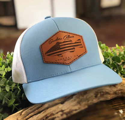 Southern Culture American Bass Light Leather Patch Snapback Hat