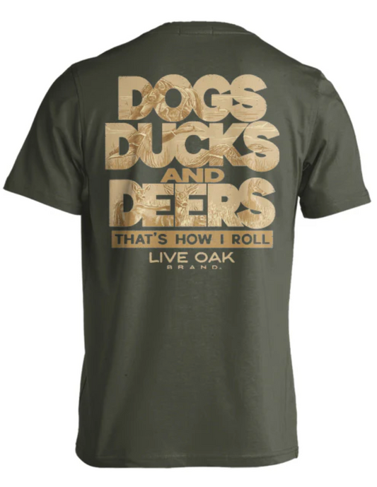 Live Oak Brand Dogs Ducks and Deers S/S TEE Shirt