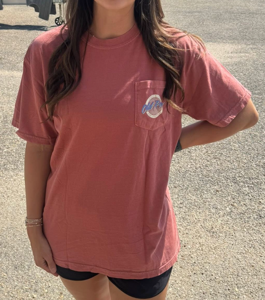 Old Row Outdoors Circle Logo W Blue Pocket S/S TEE Shirt