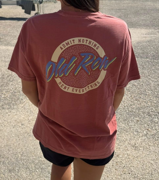 Old Row Outdoors Circle Logo W Blue Pocket S/S TEE Shirt