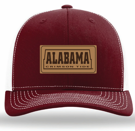 Speckle Bellies Alabama Leather Patch Snapback Hat