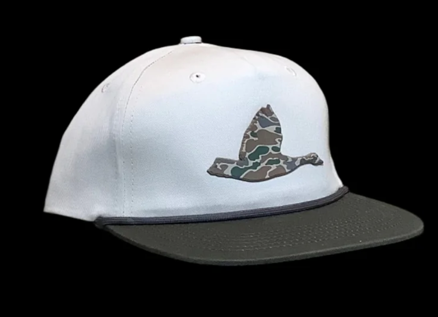 Speckle Bellies Camo Goose Patch Rope Snapback Hat