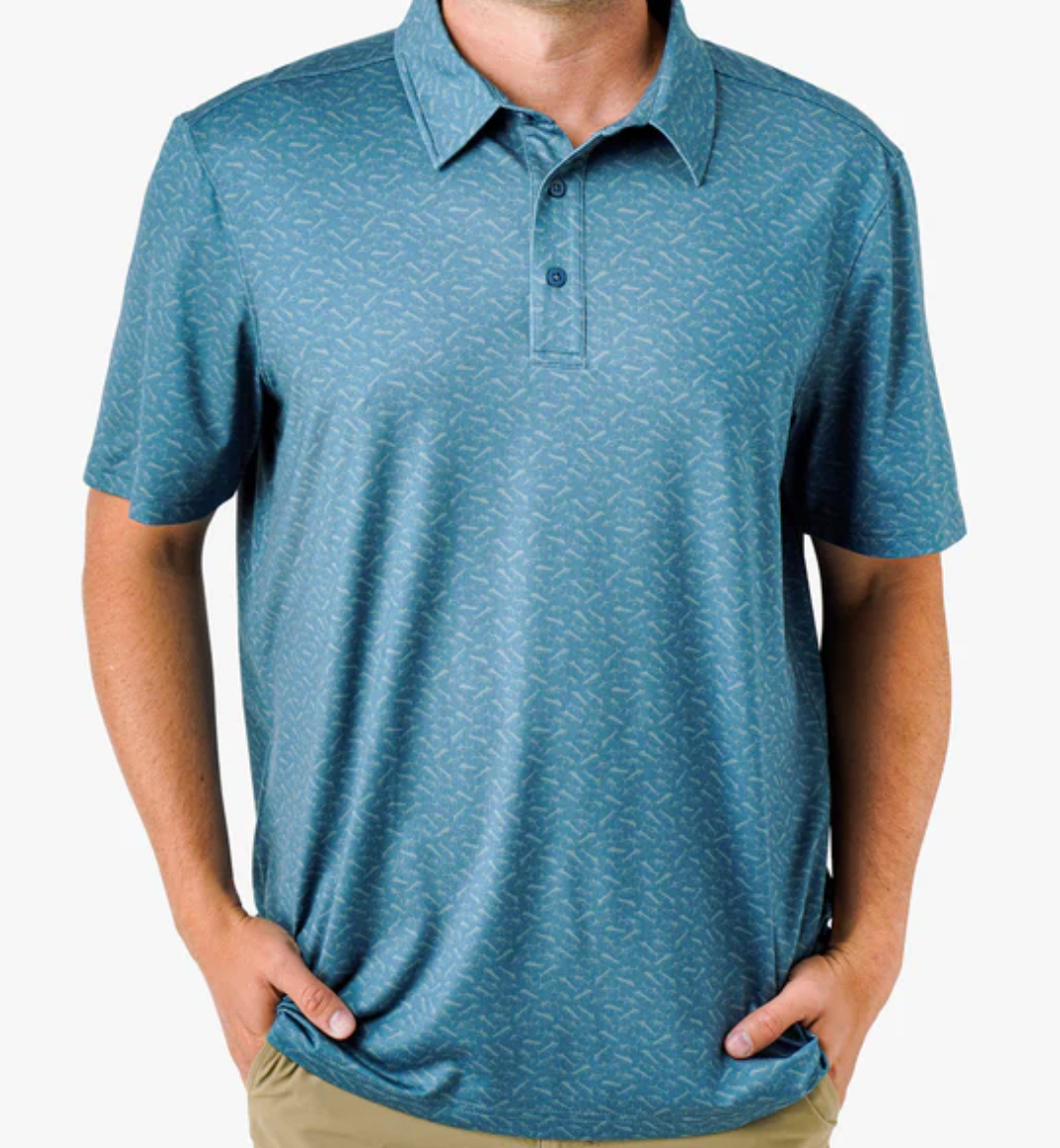 Aftco Men's Cypress Printed Polo Shirt
