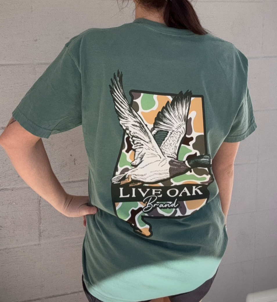 Like Oak Brand State Mallard, Alabama S/S TEE Shirt
