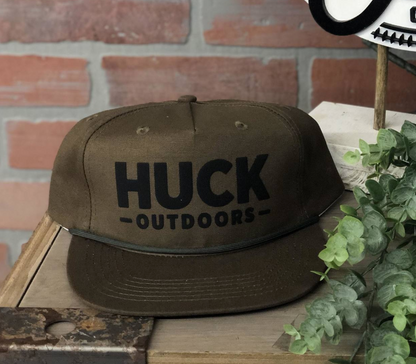 Huck Outdoors Huck Logo Rope Snapback Hat