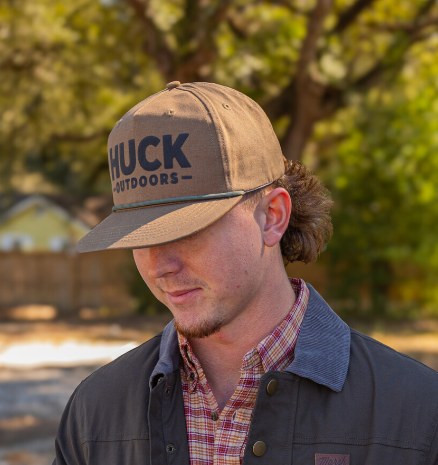 Huck Outdoors Huck Logo Rope Snapback Hat