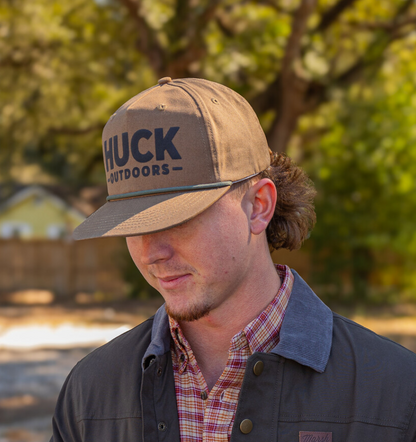 Huck Outdoors Huck Logo Rope Snapback Hat