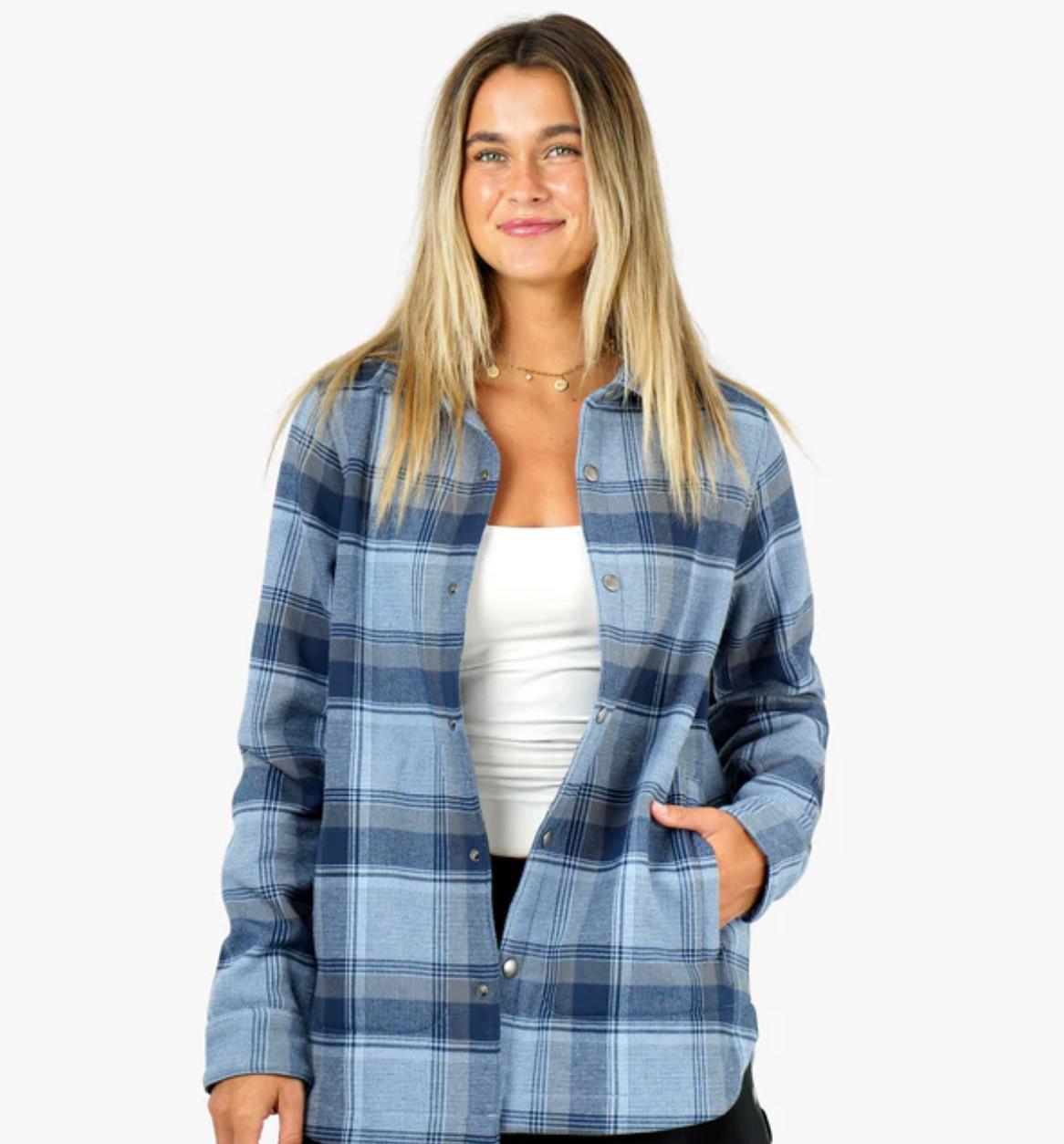 Aftco Women's Stout Button Shacket