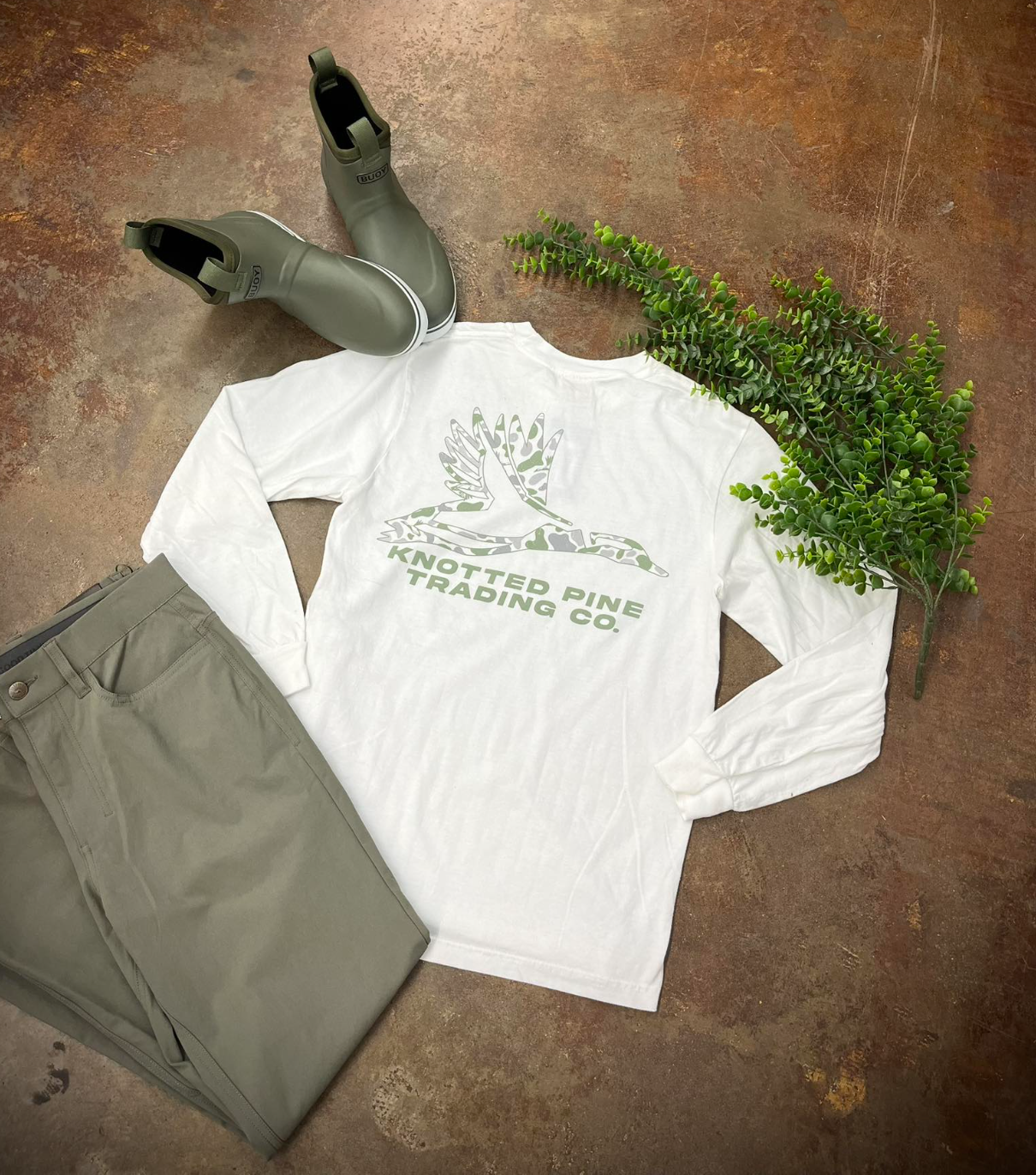 Knotted Pine Trading Co. Snow Camo L/S TEE Shirt