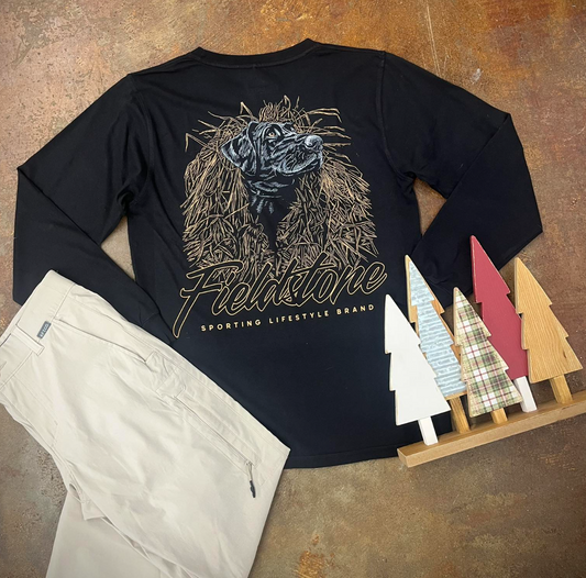 Fieldstone Outdoors Black Lab Blind L/S TEE Shirt