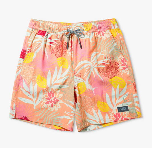 Aftco Youth Strike Printed Short Swim Trunks
