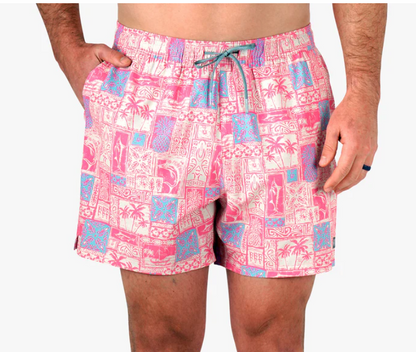 Aftco Men's Strike Short Printed Swim Trunk
