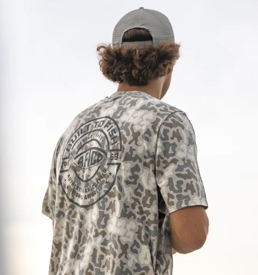 Aftco Men's Ocean Bound Printed Performance S/S Shirt