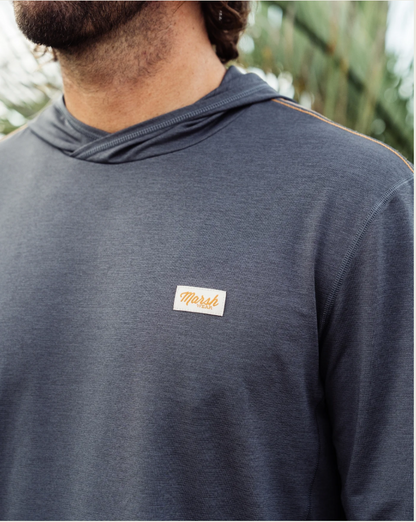 Marsh Wear Apparel Men's High Noon Hooded Regular Knitted Performance L/S Shirt