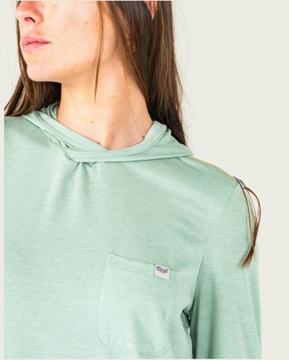 Marsh Wear Apparel Women's Buxton Hood W Pocket L/S Knitted Performance Shirt