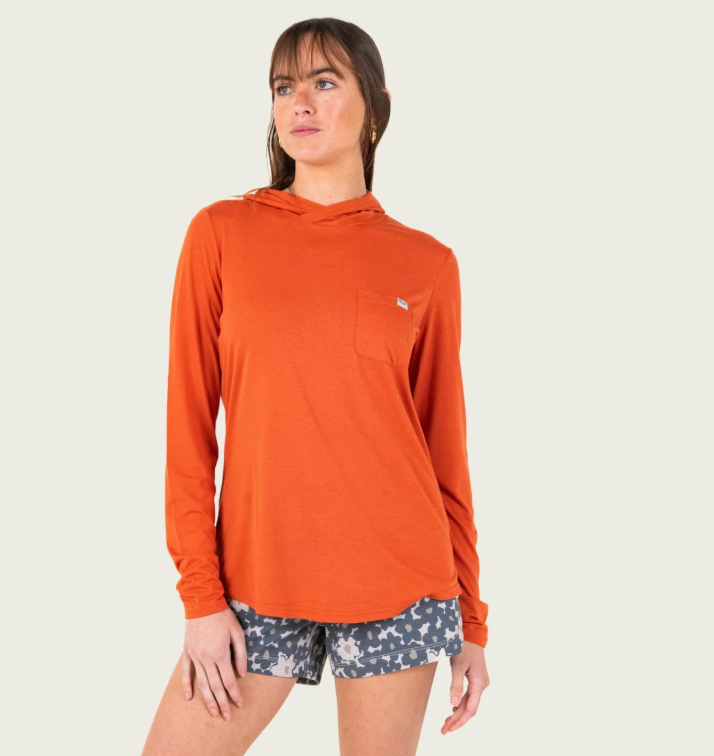 Marsh Wear Apparel Women's Buxton Hood W Pocket L/S Knitted Performance Shirt